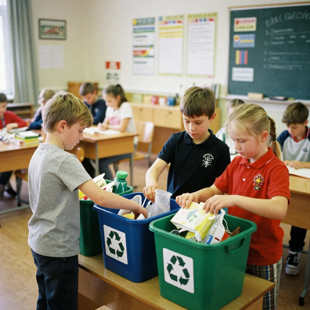 Educational recycling demonstration